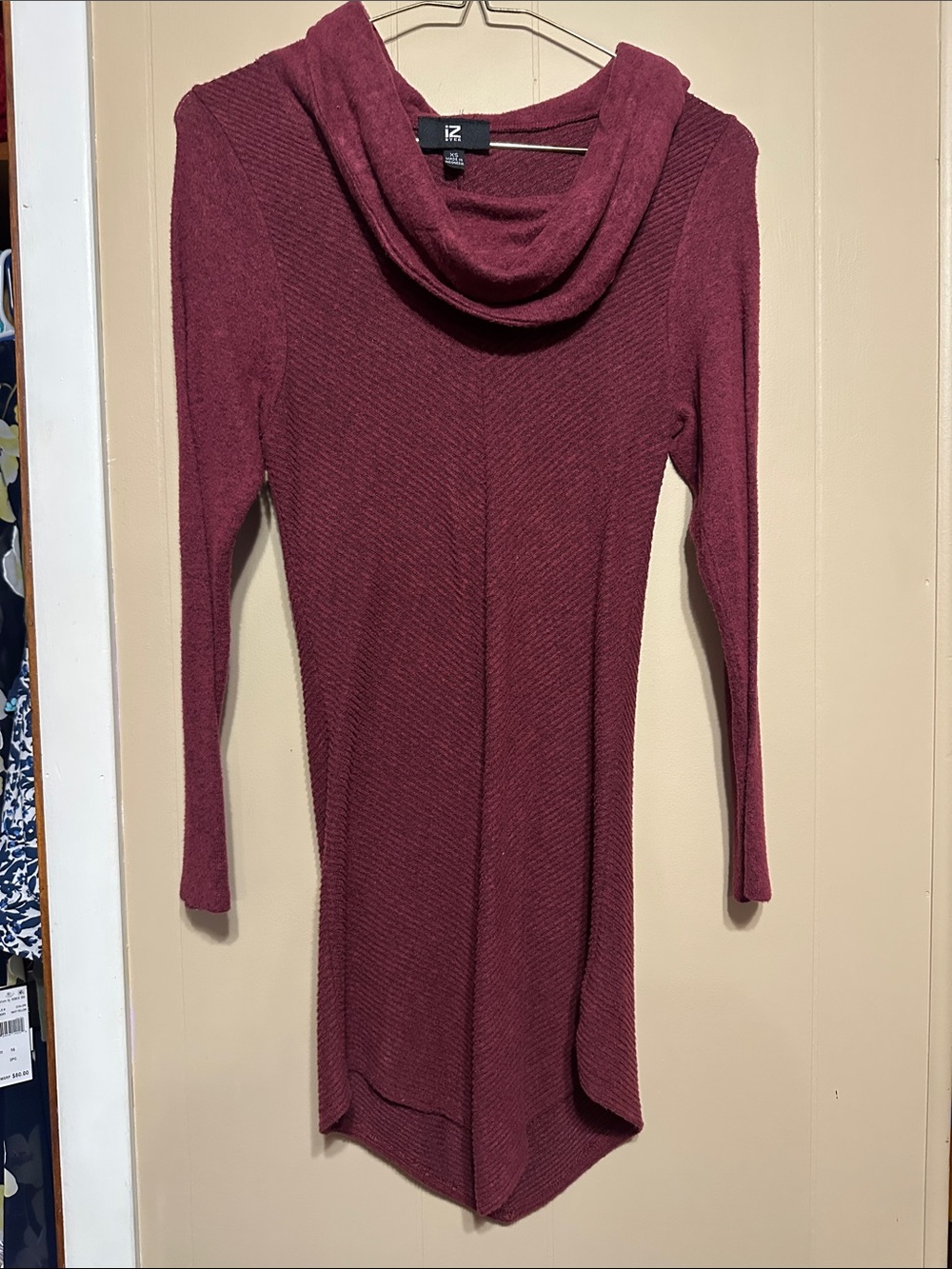 IZ Byer Cowl Neck Tunic Top - size XS